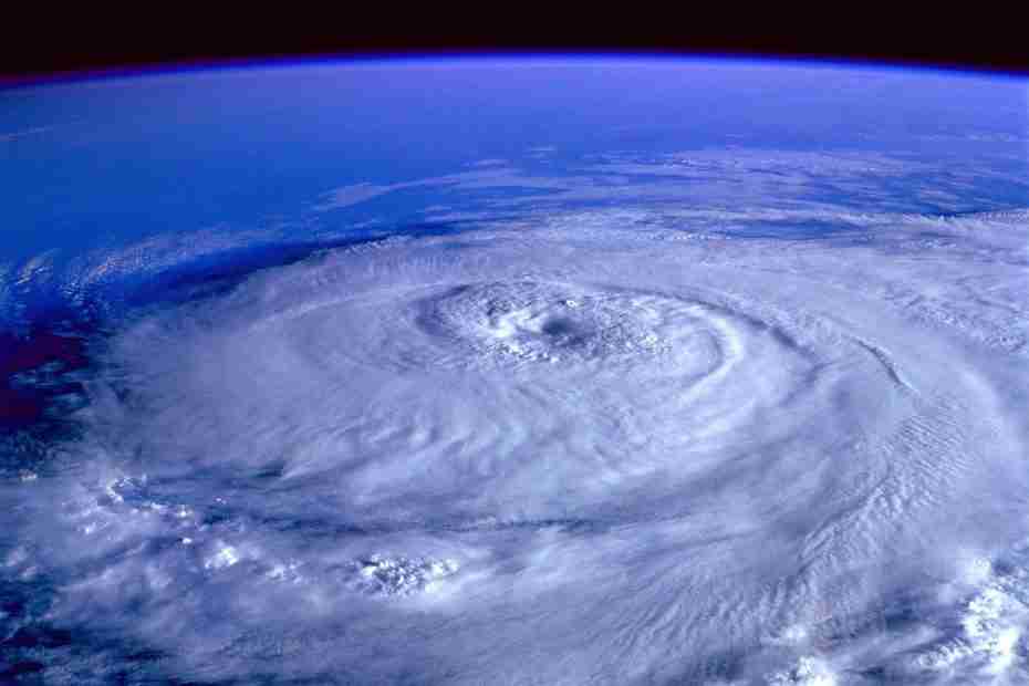 hurricane view from space